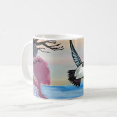 Eine Vogelperspektive Kaffeetasse (Vorderseite Links)