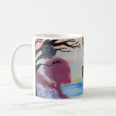 Eine Vogelperspektive Kaffeetasse (Links)