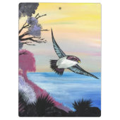 Eine Vogelperspektive Klemmbrett (Rückseite)