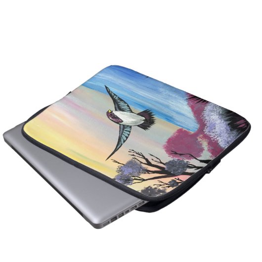 Eine Vogelperspektive Laptopschutzhülle (Vorne Knopf)