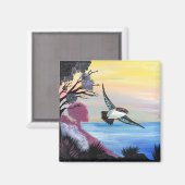 Eine Vogelperspektive Magnet (Vorderseite/Rückseite)