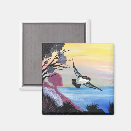 Eine Vogelperspektive Magnet (Vorderseite/Rückseite)