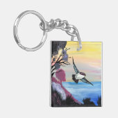 Eine Vogelperspektive Schlüsselanhänger (Vorderseite links)