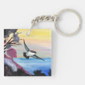 Eine Vogelperspektive Schlüsselanhänger (Rückseite)