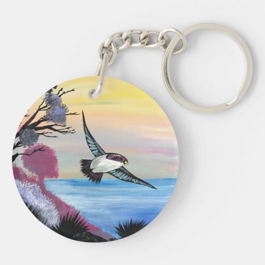 Eine Vogelperspektive Schlüsselanhänger (Rückseite)