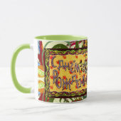 Eine Volkskunst Russischer Glückwunsch zum Geburts Tasse (Links)