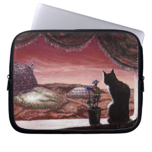 Eine völlig neue Welt - Sci-Fi - Katze auf dem Mar Laptopschutzhülle