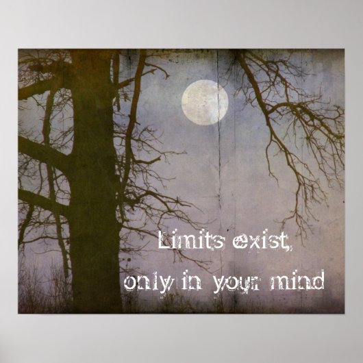 Eine Vollmond-Quote-Typografie Poster (Vorne)