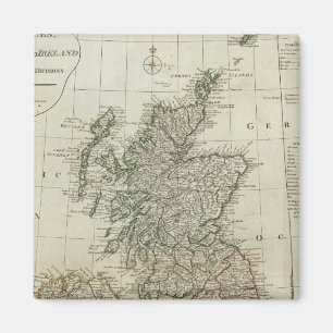 Eine vollständige Karte der Britischen Inseln Magnet