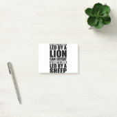 Eine von einem Löwen geführte Armee kann eine Arme Post-it Klebezettel (Büro)