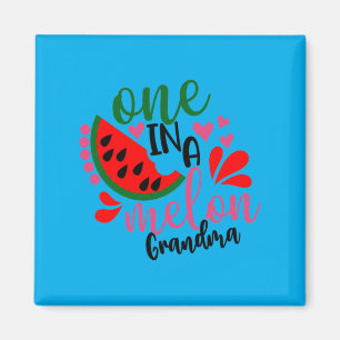 Eine von einer Melone Oma Niedlich Wassermelone Li Magnet