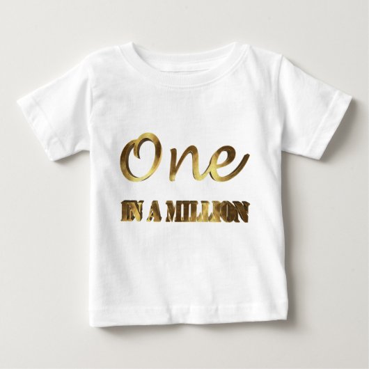 Eine von einer Million eleganten Gold-Brown-Typogr Baby T-shirt (Vorderseite)