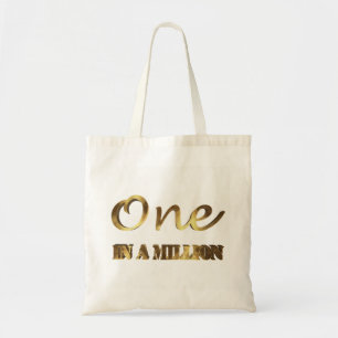 Eine von einer Million eleganten Gold-Brown-Typogr Tragetasche