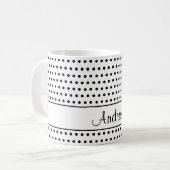 Eine Vorlage für Ihren Namen, schwarze Punkte auf  Kaffeetasse (Vorderseite Links)