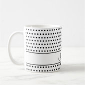 Eine Vorlage für Ihren Namen, schwarze Punkte auf Kaffeetasse (Links)