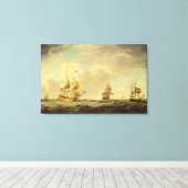 Eine Vorreiterrolle des Englischen unter einfachem Leinwanddruck (Insitu (Holzboden))