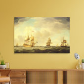 Eine Vorreiterrolle des Englischen unter einfachem Leinwanddruck (Insitu (Wohnzimmer))