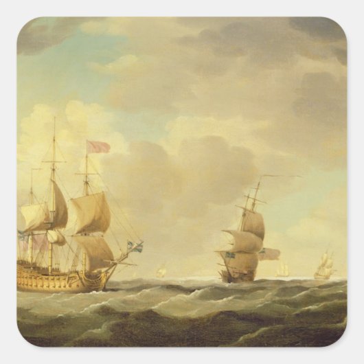 Eine Vorreiterrolle des Englischen unter einfachem Quadratischer Aufkleber (Vorderseite)