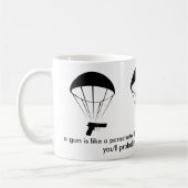 Eine Waffe ist wie ein Fallschirm! Gute Tasse! Tasse (Links)