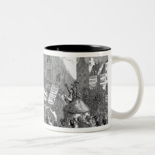 Eine Wahl-Szene bei Kilkenny Zweifarbige Tasse