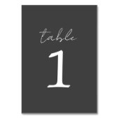 Eine wahre Einfachheit 3 Tischnummer der Holzkohle (Vorderseite)