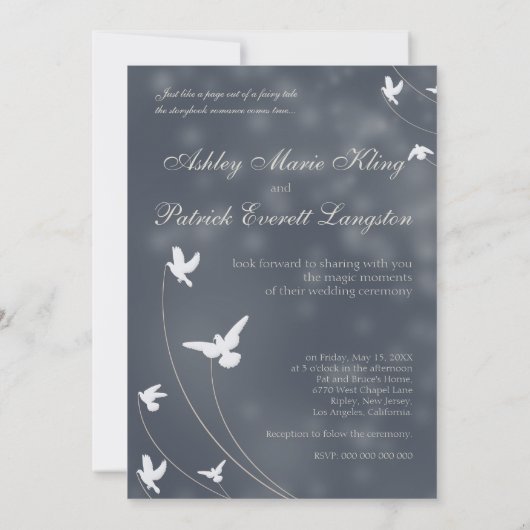 Eine wahre feenhafte Geschichte addieren Ihre Einladung (Rückseite)