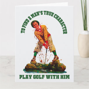 Eine wahre Spielfigur Big Golf Card eines Mannes Dankeskarte