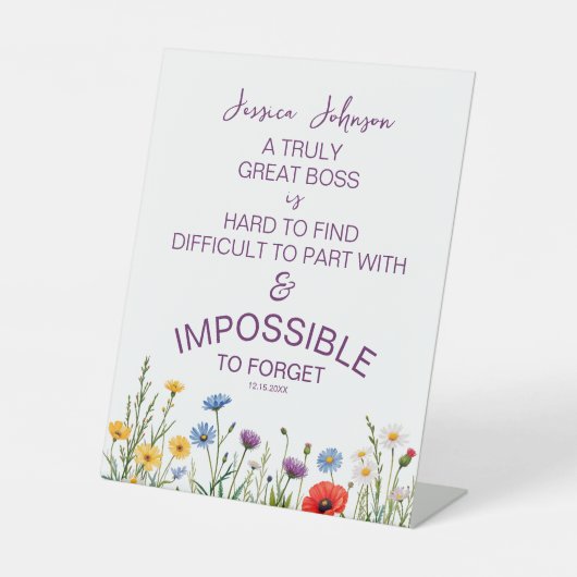 Eine wahrhaft große Boss-Blüte für Frauen Sockelschild (Vorderseite)