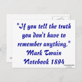 Eine Wahrheit Postkarte (Vorne/Hinten)