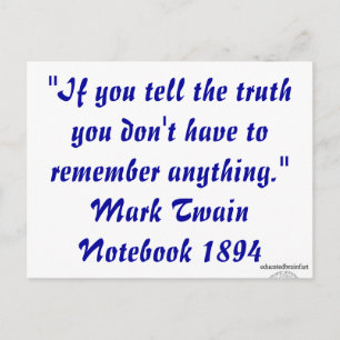 Eine Wahrheit Postkarte