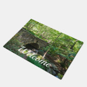 Eine Wald-Walkway-Brücke Willkommen vor der Tür Fußmatte (Schrägansicht)