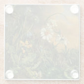 Eine Waldfläche mit Daisies, Primrosen, ... Glasuntersetzer (Rückseite)