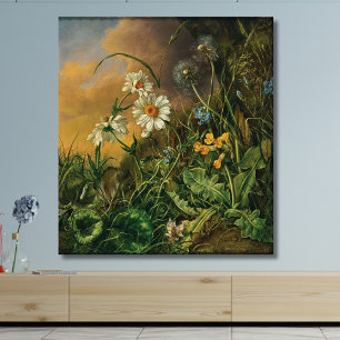 Eine Waldfläche mit Daisies, Primrosen, ... Leinwanddruck