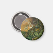 Eine Waldfläche mit Daisies, Primrosen, ... Magnet (Vorderseite/Rückseite)