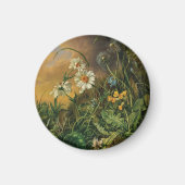 Eine Waldfläche mit Daisies, Primrosen, ... Magnet (Vorne)