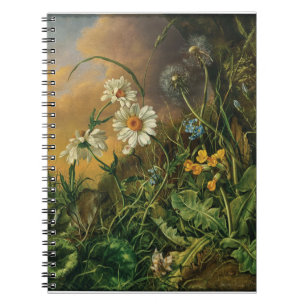 Eine Waldfläche mit Daisies, Primrosen, ... Notizblock