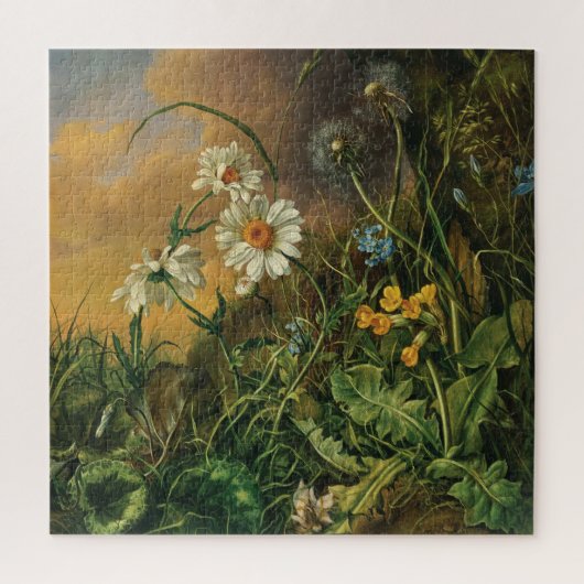 Eine Waldfläche mit Daisies, Primrosen, ... Puzzle (Vertikal)