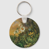 Eine Waldfläche mit Daisies, Primrosen, ... Schlüsselanhänger (Vorderseite)