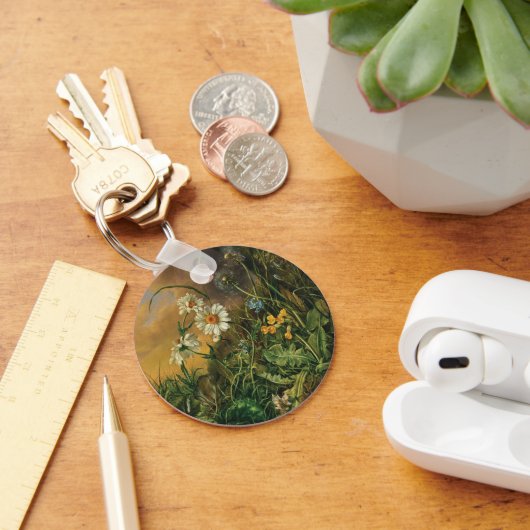 Eine Waldfläche mit Daisies, Primrosen, ... Schlüsselanhänger (Schreibtisch)