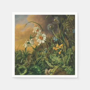 Eine Waldfläche mit Daisies, Primrosen, ... Serviette