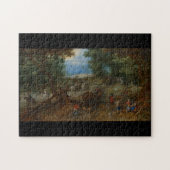 Eine Waldstraße mit Reisenden 1607 Jan Brueghel Puzzle (Horizontal)