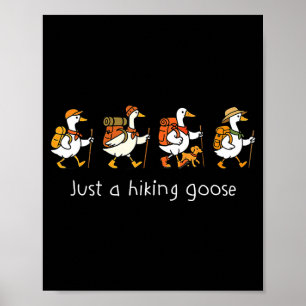 Eine wandernde Gans süße Gans Outdoor Natur Wander Poster
