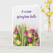 ** EINE WARME FREUNDLICHKEIT/OSTERE HELLO** KARTE (Gelbe Blume)