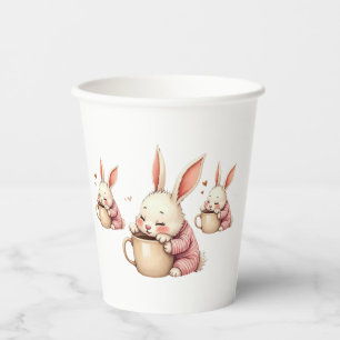 Eine warme Umarmung in einer Tasse Morgen Kuschelh Pappbecher