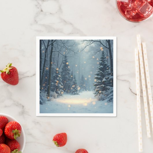 Eine warme Wintergeschichte Serviette (Beispiel)