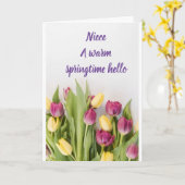** EINE WARMKARTE/EASTER HELLO**-KARTE KARTE (Gelbe Blume)