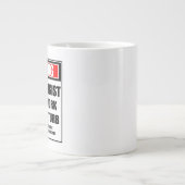 Eine Warnung an einen schwer arbeitenden Immunolog Jumbo-Tasse (Vorderseite)