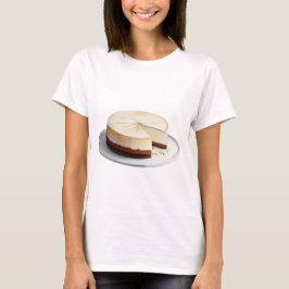 Eine Wasserfarbe, die einen Käsekuchen Zeichne T-Shirt
