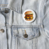Eine Wasserfarbe, die einen Yummy Cheeseburger Zei Button (Beispiel)