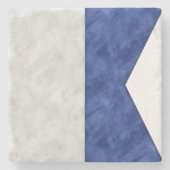 Eine Wasserfarben-Wasserzeichenflagge Steinuntersetzer (Vorderseite)